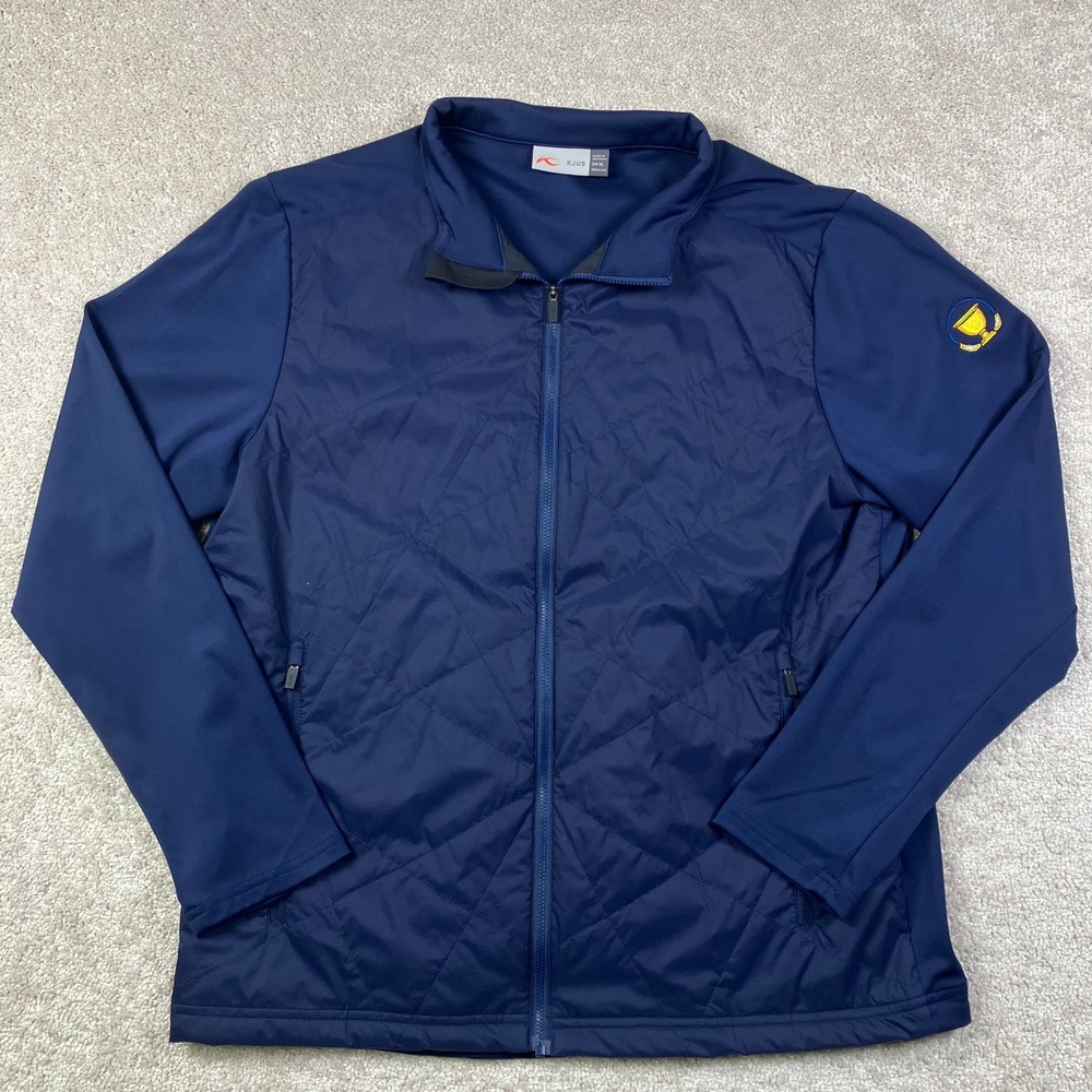 KJUS Retention Jacket Men's XL Navy Full Zip Golf Jacket Trophy Logo